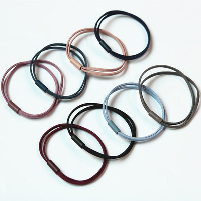 韩国饰品高弹力头绳黑色橡皮筋