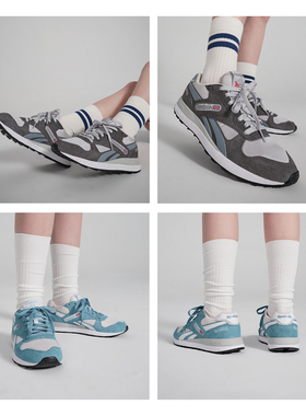 Reebok锐步DL5000男女经典复古拼接撞色翻毛皮跑步鞋运动休闲鞋