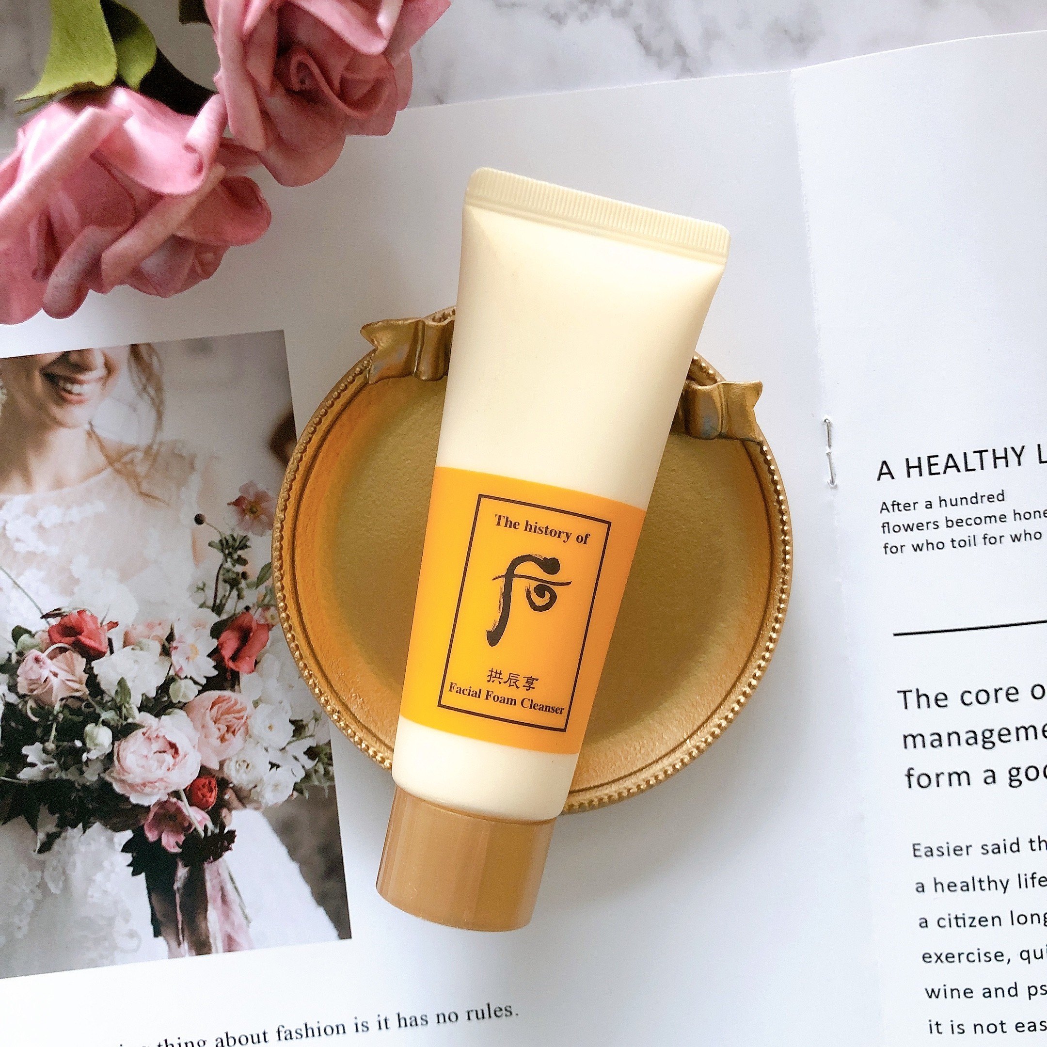 whoo后拱辰享洗面奶40ml保湿气韵生润颜泡沫洁面膏温和深层清洁