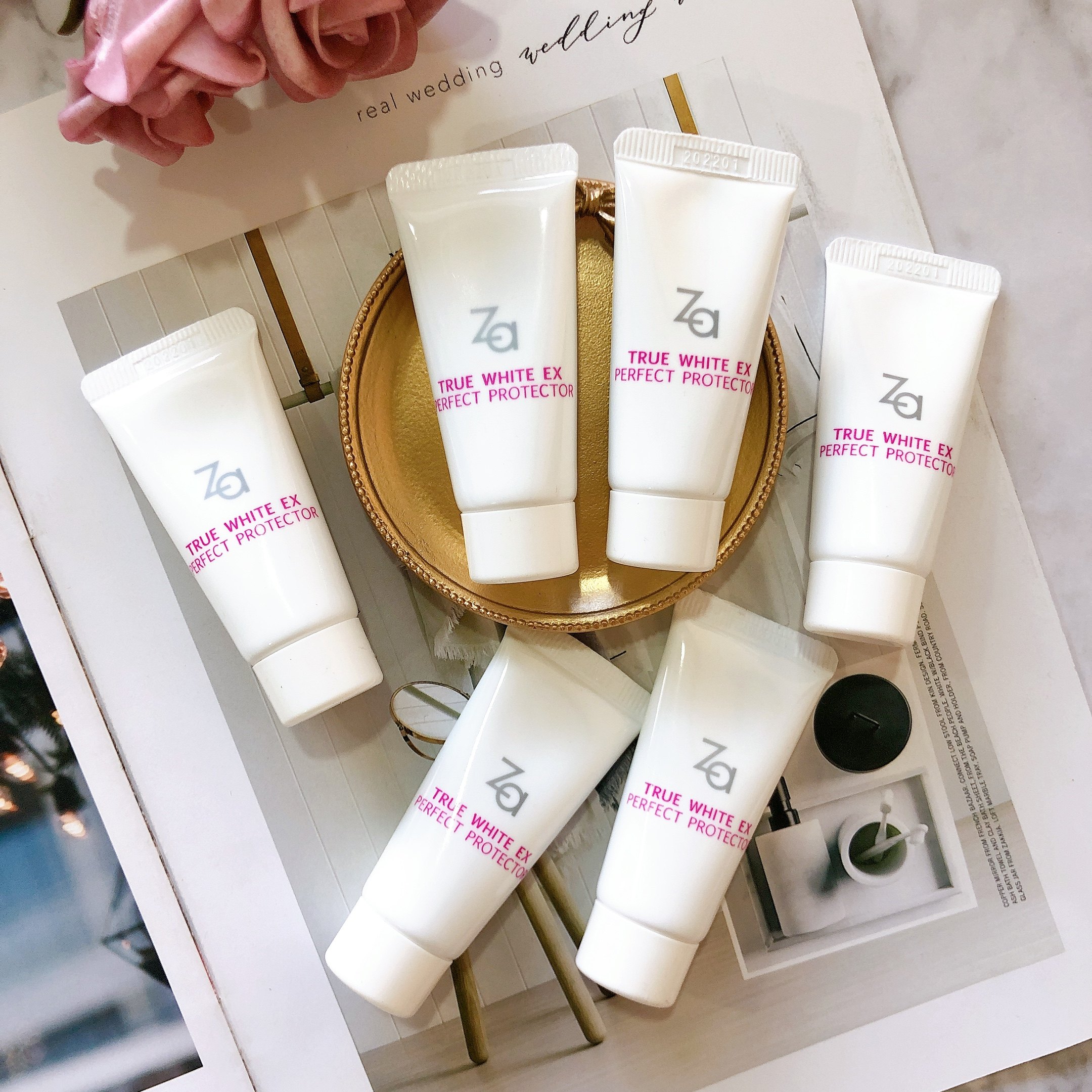 za/姬芮 新焕真皙美白多效隔离乳20g*6个打包 spf37 妆前乳