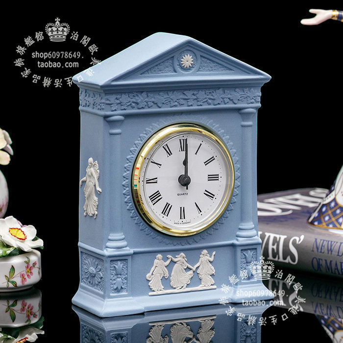 Wedgwood跳舞女神陶瓷浮雕桌钟