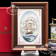 墙面装 手绘限量150英国 美丽帆船陶瓷画 悠扬远航 饰盘挂盘 Spode