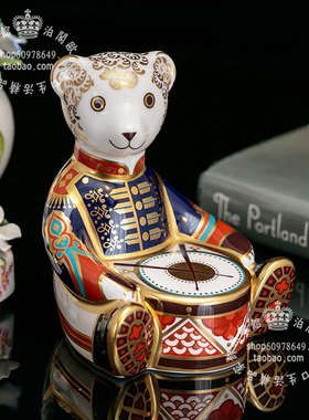 英国欧式客厅泰迪熊瓷镇纸摆件