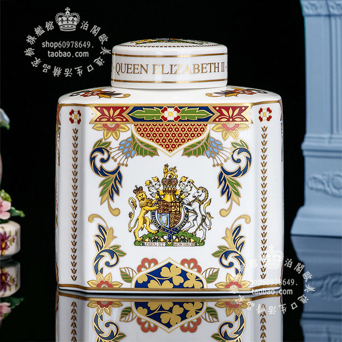 英国RoyalWorcester骨瓷储物罐