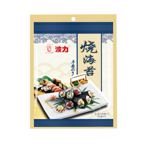 波力27g原味紫菜片装寿司送竹帘