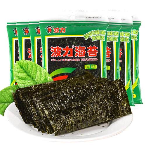波力3g海苔调味紫菜8切8枚