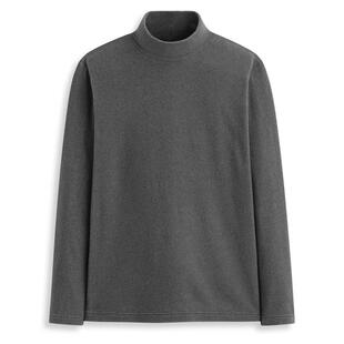 Lativ诚衣春秋季男装长袖T恤中高领摇粒绒修身打底衫单穿轻柔保暖