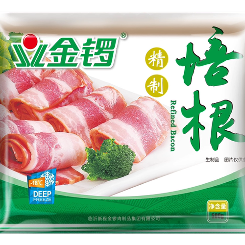 金锣精制培根肉包邮约22片500克