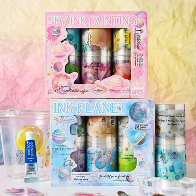 水墨星域系列水彩晕染主题胶带