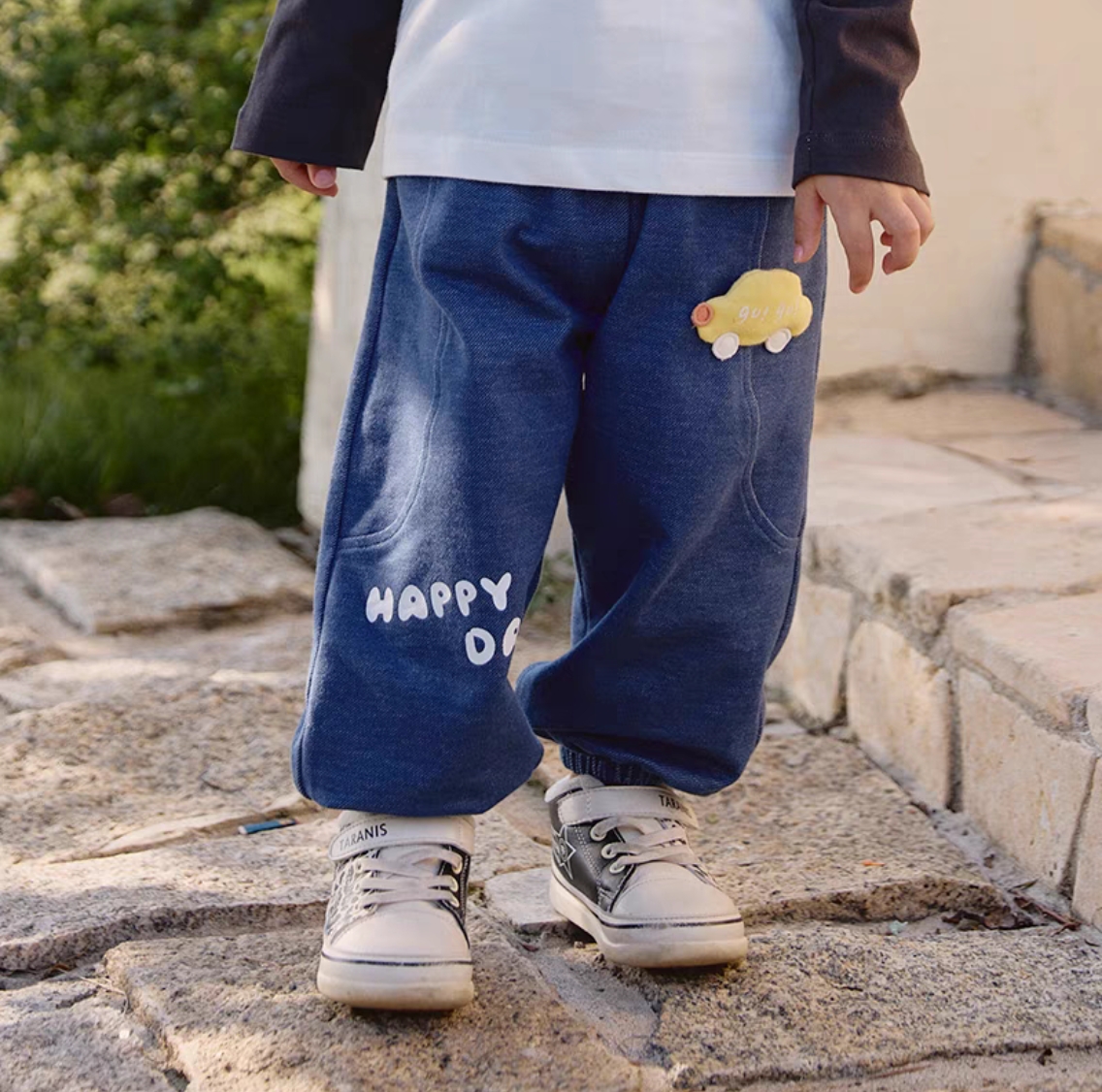 【软牛仔】麦拉贝拉小童裤子男女宝宝牛仔裤春秋长裤束脚裤可开裆