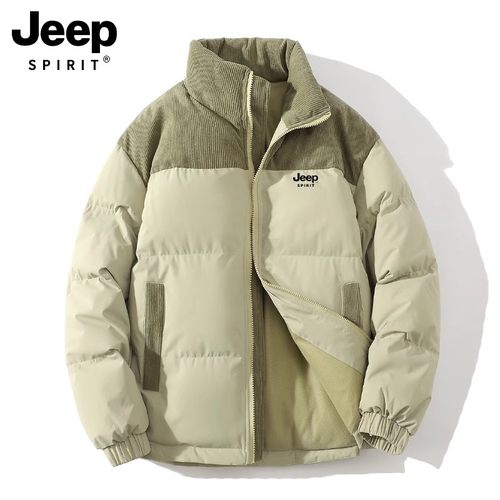JEEP吉普羽绒棉服男款冬季2024新款面包服棉袄子加厚保暖棉衣外套