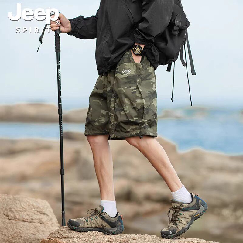 JEEP吉普户外迷彩工装五分短裤图片