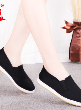 老北京布鞋女鞋旗舰店官方正品千层底防滑牛筋底软底妈妈黑色传统