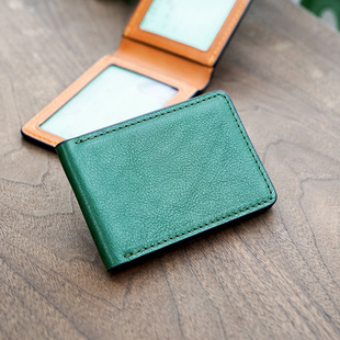 牧石皮艺手工定制高端皮质卡包女士皮夹高级感男驾驶证保护套真皮