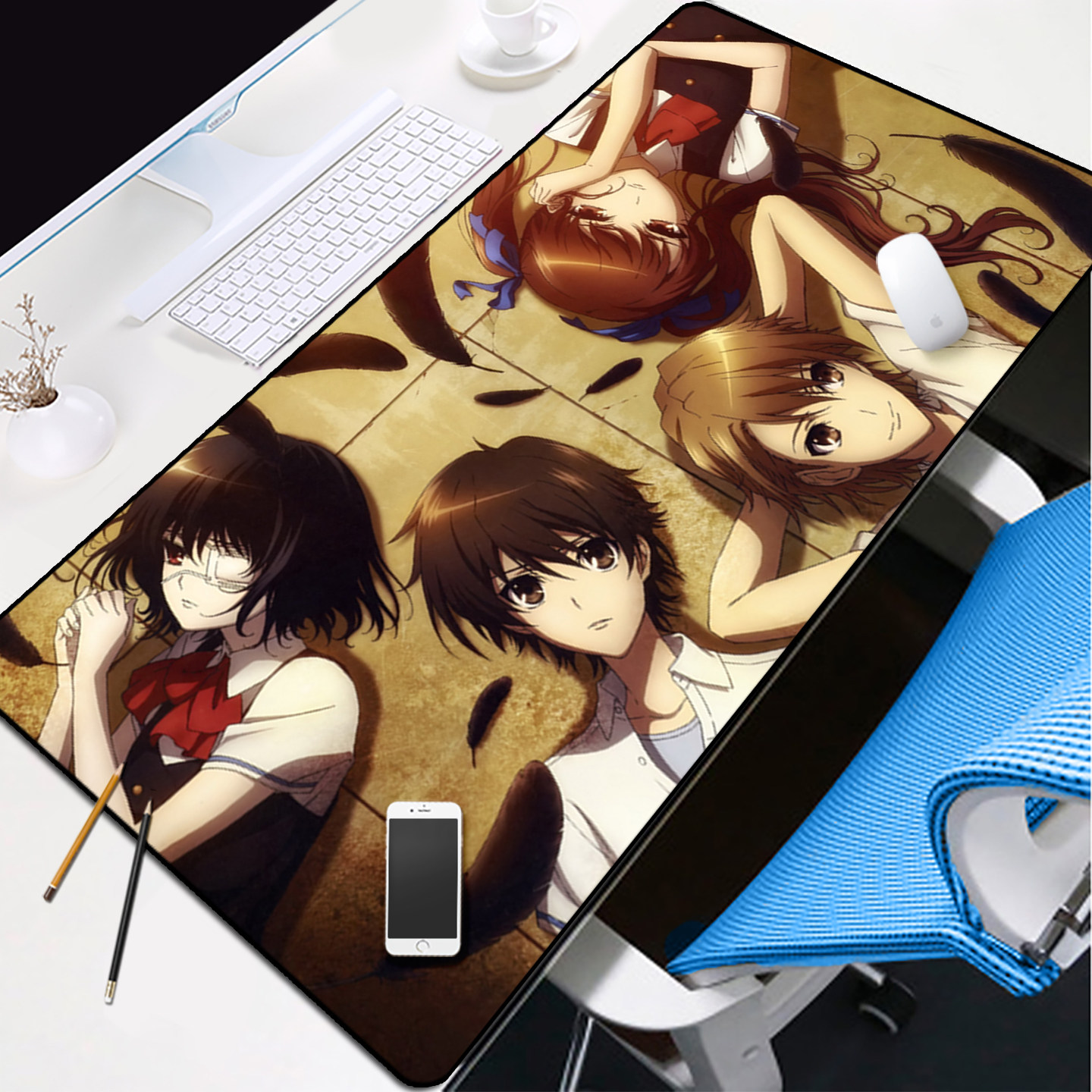 another替身鼠标垫见崎鸣榊原恒一二次元动漫周边超大学生书桌垫,电脑硬件/显示器/电脑周边,鼠标垫/贴/腕垫,淘宝优惠券,粉丝福利购,淘宝优惠卷