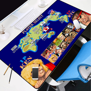 Street Fighter快打旋风街头霸王鼠标垫女生卡通大号电脑办公桌垫
