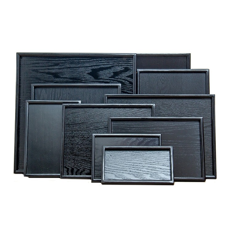 黑色平盘托盘茶杯盘长方形托盘木质花盘家用茶具托盘水杯托盘蛋糕,餐饮具,茶盘,淘宝优惠券,粉丝福利购,淘宝优惠卷