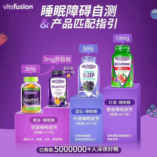美国Vitafusion褪黑素睡眠软糖
