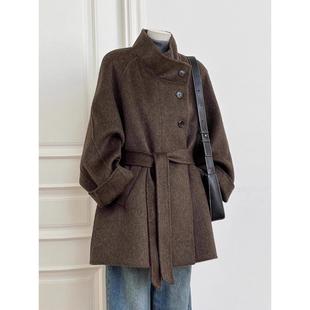 新款深冬独特超好看呢子大衣女入冬季毛呢外套加厚小个子短款复古