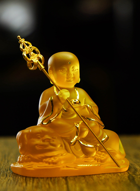 仿琉璃平安地藏车载家用供奉摆件