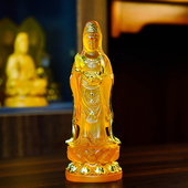 精品水琉璃南海观音菩萨佛像家用佛堂供奉保平安观世音像祝福摆件