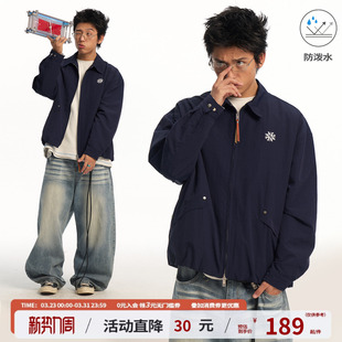 江南先生NewJNXS防泼水日常基础绣花工装 夹克春宽松百搭外套男女