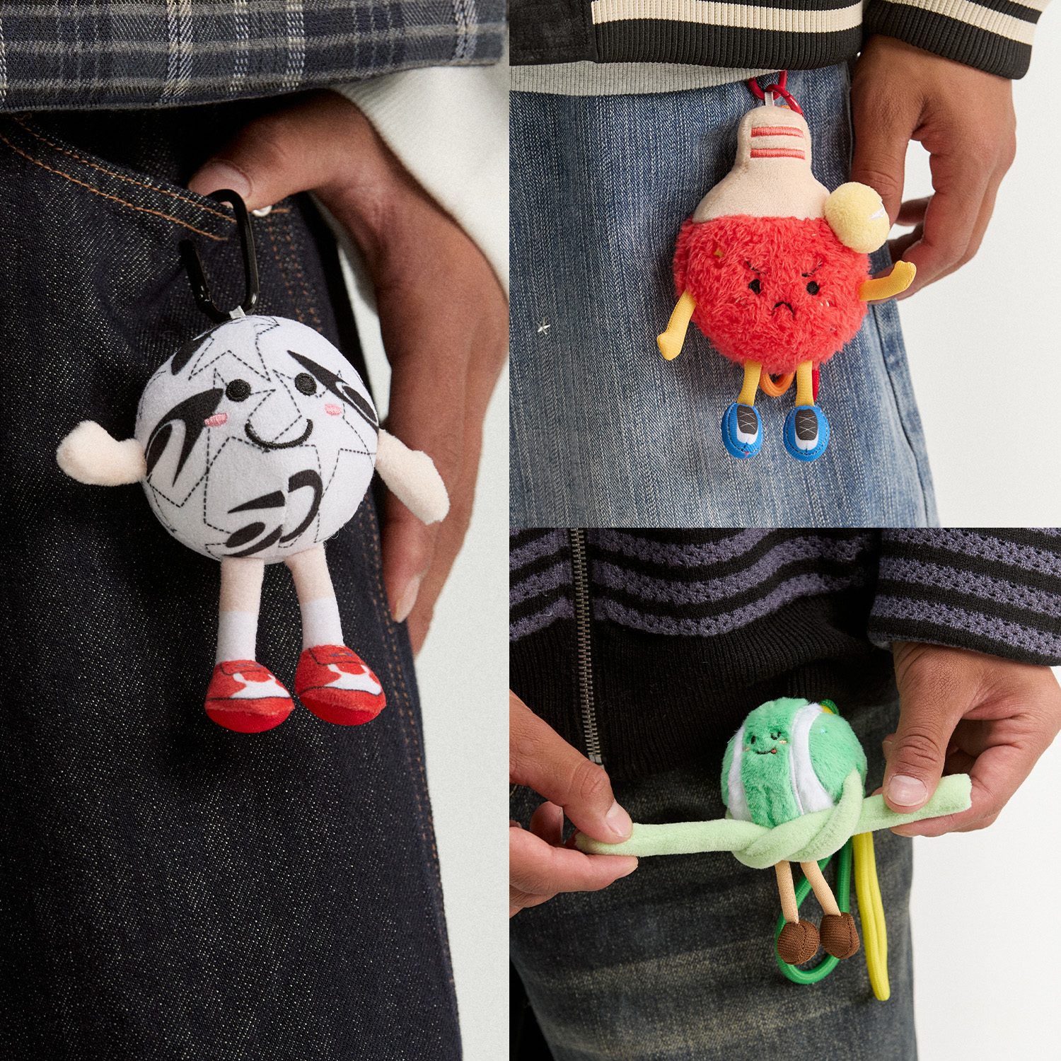 江南先生NewJNXS立体软萌自由组合球类挂件运动玩偶秋季时尚挂饰