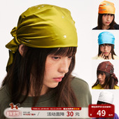 江南先生NewJNXS醋酸弹力缎面多功能百搭方巾星星印花头巾男女夏