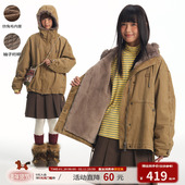 江南先生NewJNXS水洗Vintage全毛内里连帽毛领派克服棉服座山雕冬