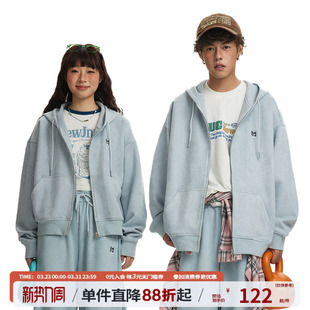 卫衣春情侣装 开衫 宽松外套 复古仿麂皮长短款 江南先生NewJNXS美式