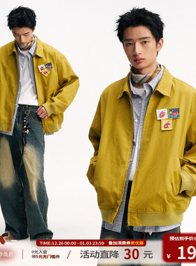 江南先生NewJNXS厚实bomber魔术贴飞行夹克秋休闲宽松工装外套男