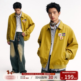 江南先生NewJNXS厚实bomber魔术贴飞行夹克秋休闲宽松工装 外套男