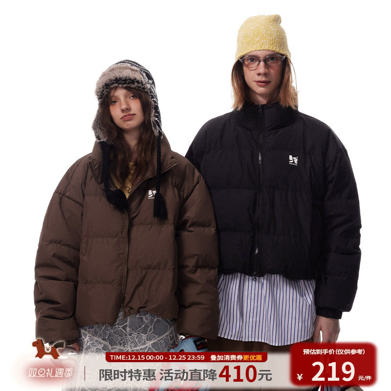 江南先生NewJNXS美式复古新国标90白鸭绒羽绒服冬情侣加厚面包服