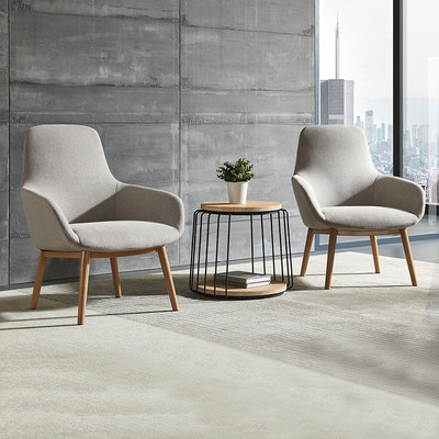 休闲单人沙发椅现代简约办公接待洽谈区靠背椅公共休闲区沙发椅子