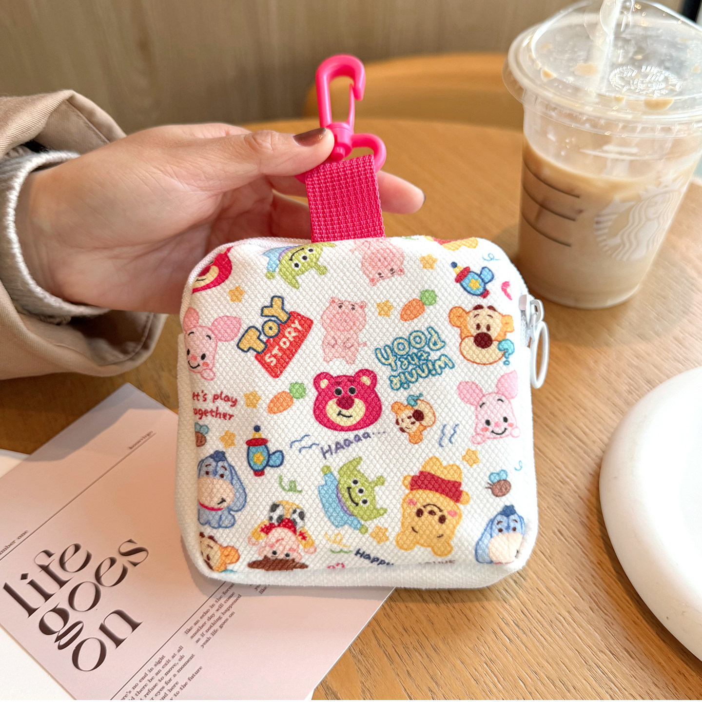 高颜值绒布挂钩小包斜挎挂绳钥匙零钱化妆口红卫生巾棉收纳包拉链,箱包皮具/热销女包/男包,钥匙包,淘宝优惠券,粉丝福利购,淘宝优惠卷