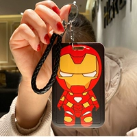 【Card Case+Черная кожаная веревка】 Железный человек