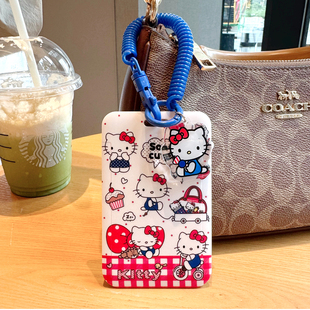 新款弹簧绳卡套身份证件套饭卡学生门禁挂绳伸缩挂包包书包接送