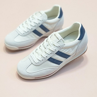 百搭平底运动休闲鞋 新款 复古德训鞋 阿甘鞋 女 真皮小白鞋 单鞋 女春季