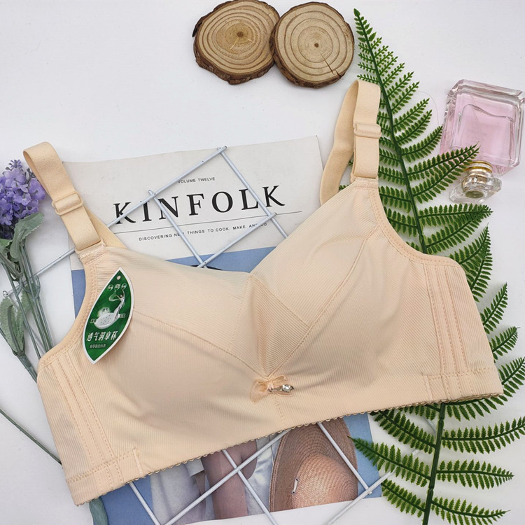 金彩芙无钢圈加厚A杯小胸MM婴儿棉透气聚拢调整型四排扣文胸2212