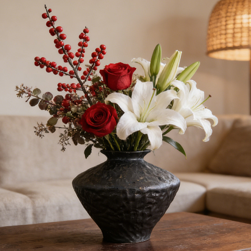 景德镇中式侘寂风陶瓷餐桌水培飞碟大花瓶摆件客厅插花轻奢高级感,家居饰品,花瓶,淘宝优惠券,粉丝福利购,淘宝优惠卷