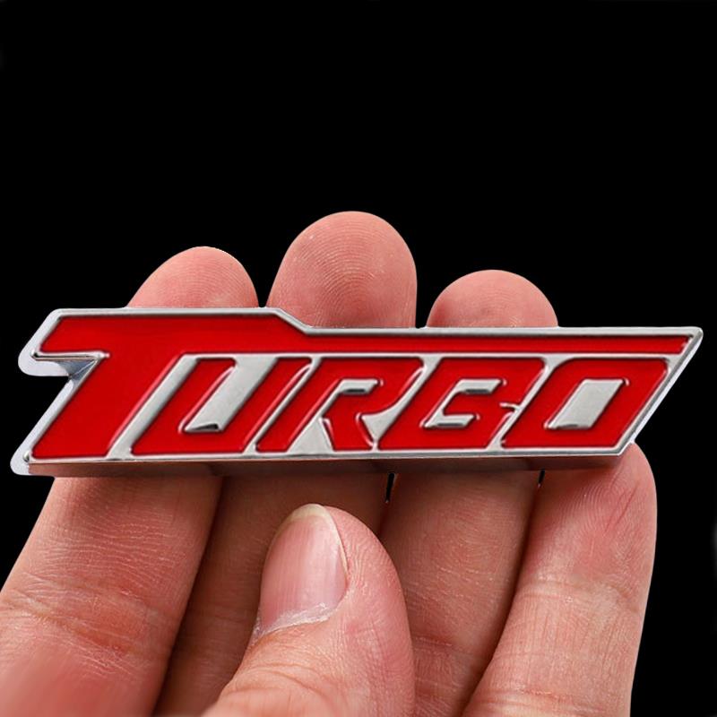 汽车改装车标涡轮增压TURBO金属车贴运动车身贴车尾标侧标装饰贴