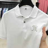 T恤中年半袖 新疆长绒棉丝光棉保罗男士 高端短袖 夏季 上衣潮 polo衫