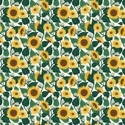 美国进口Rifle Paper Co.Sunflower Fields向日葵 全棉布料两份拍