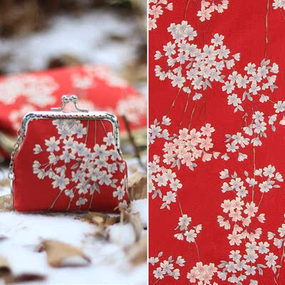 diy纯棉印花日本和服面料半米价