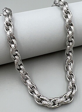 简约钛钢龙骨链麻花链项链百搭