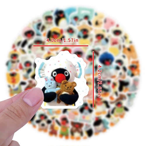 多款可爱企鹅家族pingu贴纸表情包电脑ipad手机行李箱贴防水合集