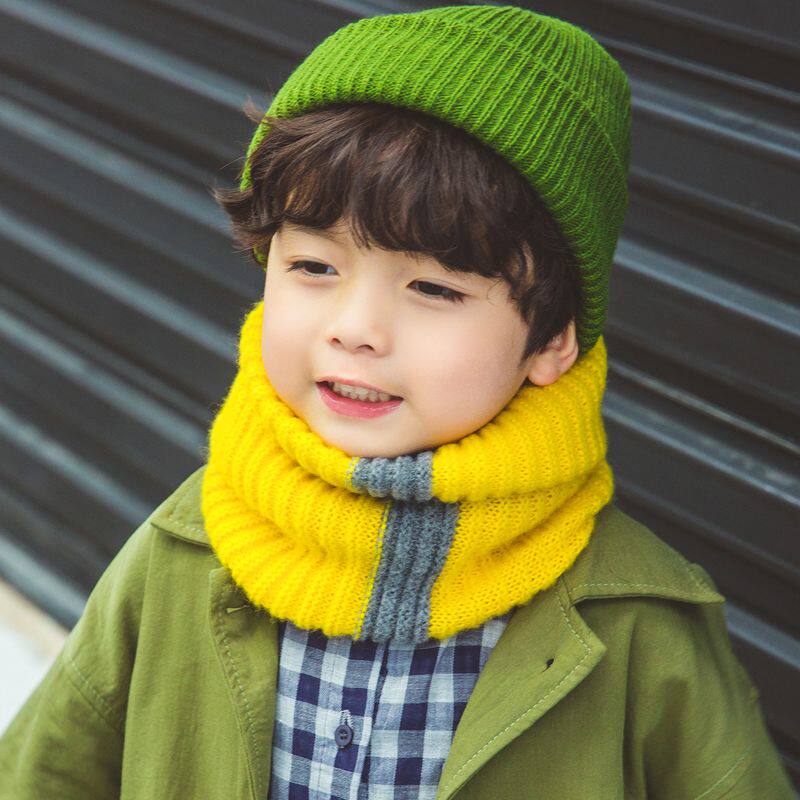 韩版宝宝秋冬羊毛保暖儿童毛线围脖小孩男童女童脖套围巾头脖圈潮