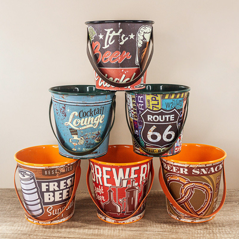 网红铁艺冰桶商用酒吧ktv香槟桶冰块储存桶放扎啤酒饮料冰镇小桶