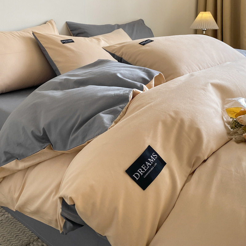 新疆长绒棉床上四件套100被套床单床笠大学生宿舍三件套母婴级