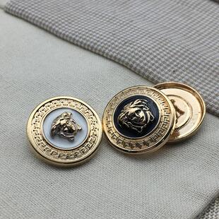 纽扣男装外套大衣美人头金属西服扣子diy材料配件钮扣按扣暗扣